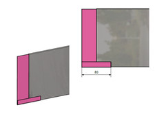 Verbinder für Rasenkante Falz Beeteinfassung 160 bis 250mm Edelstahl rostfrei