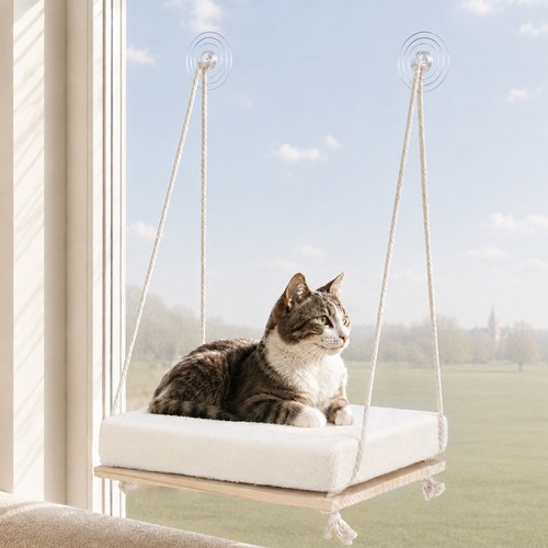 Katzen fensterliege holz - fensterliege,