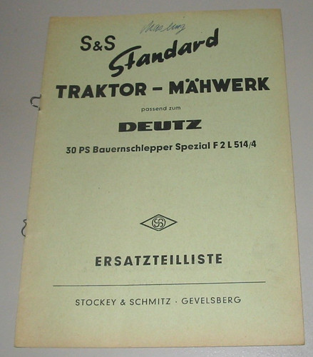 Ersatzteilliste s mähwerk - ersatzteilliste,