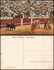 Ansichtskarte  Stierkampf El toro en agonia. Spain Spanien 1912