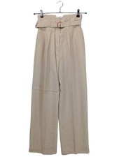 MANGO Baggy Pants Damen Hose Gr. DE 36 wollweiß Casual-Look