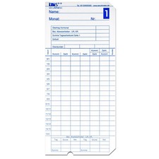 Stempelkarten für Stempeluhr