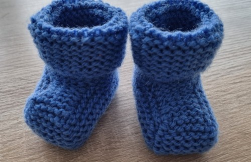 Baby schühchen geburt blau - ab,