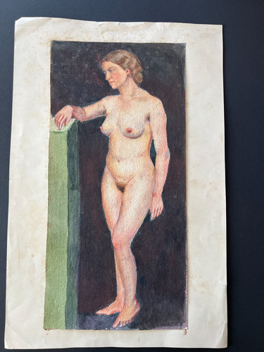 Akt frau aquarell - frau,