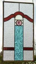 Bleiverglasung  1 antike Fensterbild-/ Messingverglasung Sichtblende Art Deco