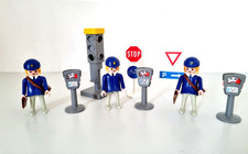 Playmobil 3349 Politesse Polizistin mit Parkuhren / Schilder / Ampel / Vintage