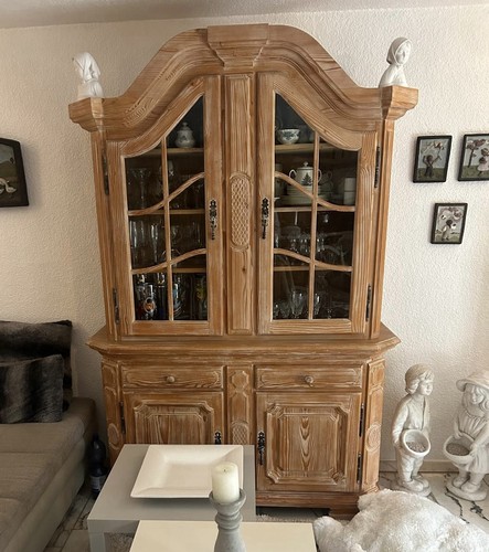 Vitrine holz glas - holz/glas, braun