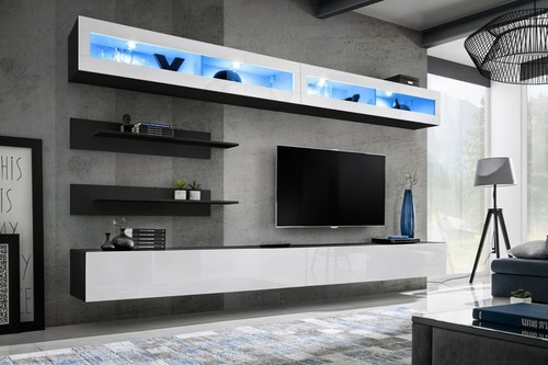 Anbauwand wohnwand wohnzimmer - wohnwand,