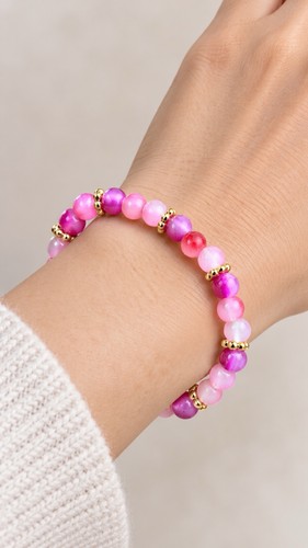 Handgemachtes armband rosa - armband,
