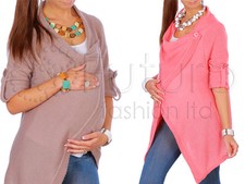 Umstandswarme Strickjacke dick Schwangerschaft Wasserfall Poncho Blazer Mantel MV180