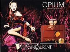 REKLAME WERBUNG 015 1994 YVES SAINT LAURENT Parfum OPIUM KATE MOSS