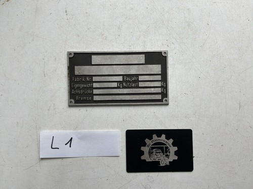 Oldtimer blanko typenschild - blanko,