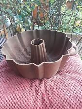 Alte Backform Gusseisen Vogeltränke Requisite Guglhupfform  Landhaus Rostig 763M