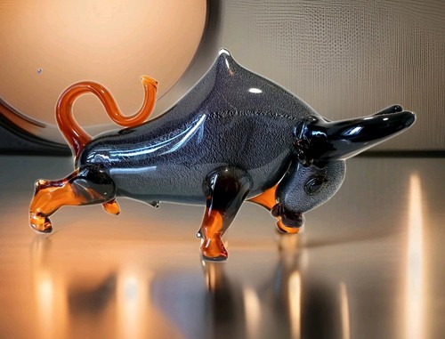 Xxl stier skulptur glas figur - stier,