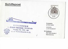 W805 Brief Schiffspost Kiellegung 2. ESSO-Tanker Kieler Howaldtswerke Kiel 1968