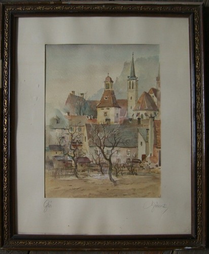 Aquarell betitelt und - aquarell, °betitelt