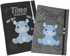 U Heft Hülle mit Namen Filz