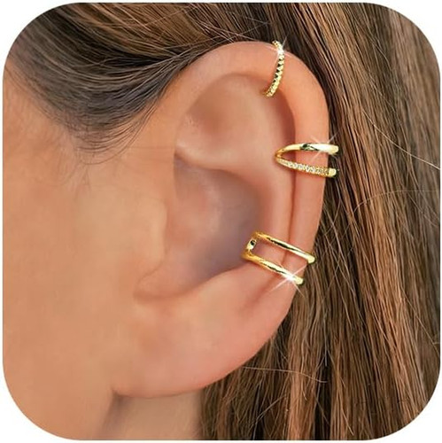 Paar ear cuff gold - 3,