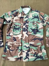 US ARMY Hemd Large Long Woodland Camouflage Uniform original super Zustand !