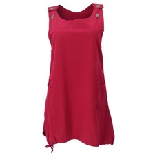 Latzrock, oversize Trägerkleid, Latzkleid, Ballonrock - rot