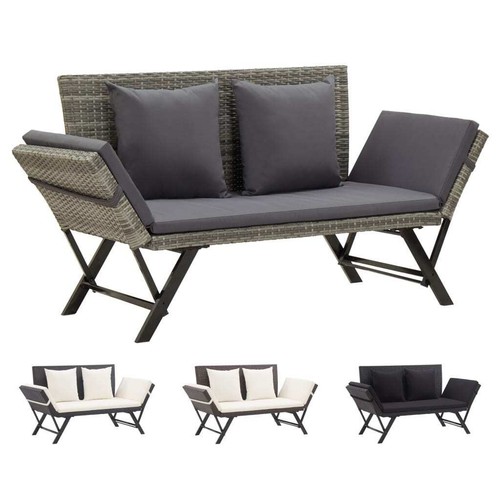 Gartenbank 176cm poly - gartenbank, rattan
