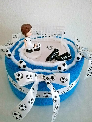Fussball handtuchtorte - fussball,