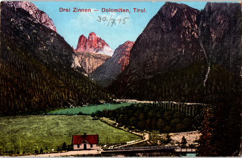 Feldpost 1915 drei zinnen - drei, riva