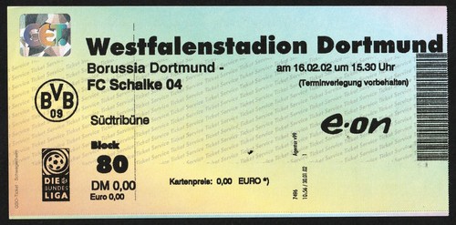 Ticket 2001 borussia - |, |