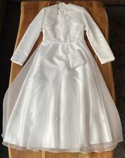 Kommunionkleid mit Bolero und Tasche, "WEISE", Gr. 140 mit div. Zubehör