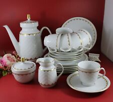 PMR Bavaria Jaeger & Co - Kaffeeservice 21 tlg. Gold dekoriert, Relief