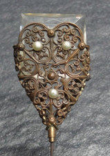 Hutnadel antik lang Art Deco