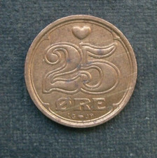 B5) Dänemark 25 Öre 1995 Danmark ++ Herz ++