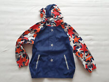 Schöne Regenjacke, Lupilu, Gr. 110/116, dunkelblau mit rotem Sternenmotiv