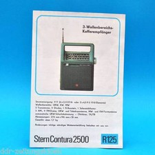 Stern Contura 2500 Kofferempfänger 1976 Prospekt Werbung DEWAG Werbeblatt R125 W