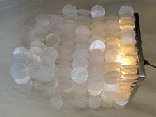 Deckenlampe / Deckenleuchte, Muschelleuchte aus hunderten Capiz, Perlmutt Plät