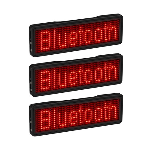 Bluetooth led namens schild - 3x,