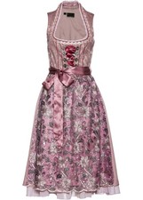 Dirndl mit Pailletten-Schürze Gr. 36 bis 54 Altrosa Damen Trachten Kleid Neu