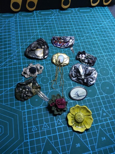 Modeschmuck konvolut broschen - konvolut,