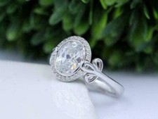 Verlobungsring 2,92 kt weißer