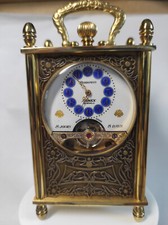 Jugendstil Reiseuhr Antike Tischuhr Hebdomas 8 Tage Uhrwerk um 1900.Top Zustand.