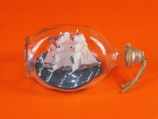 Flaschenschiff Buddelschiff Maritim Hamburg seltene Form Deko