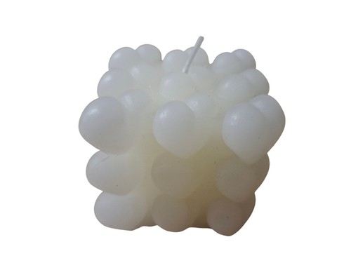 Bubble herz kerze weiß - x, 6