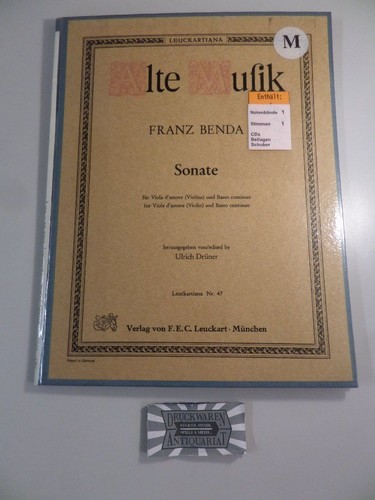 Sonate für viola amore - viola, und
