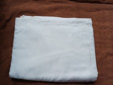 Mako-Brokatdamast weiß, Blume - 1 Bettbezug & 2 Kissenbezüge - Vintage wie Neu