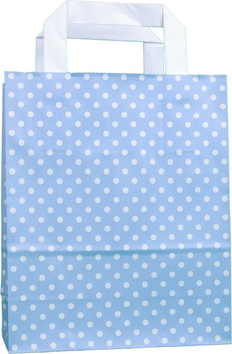 Papiertragetasche hellblau mit - hellblau,