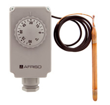 Afriso Gehäusethermostat mit Kapillare GTK 7RD, 0-90 °C, 2.000 mm, außenliegend