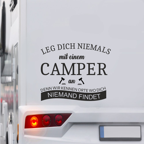 Camper aufkleber mit - aufkleber, spruch