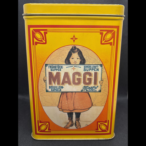 Maggi blechdose frau - blechdose,