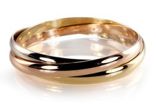 Cartier Trinity Armreif 750 Gelbgold Weißgold Rosegold 19 cm [BRORS 19990]