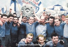Schalke 04 Fußball Deutscher Meister 1958 Fotokarte Sammleredition Infos S04#7